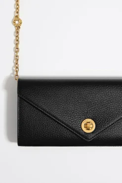 Mujer BIMBA Y LOLA Piel<Bolso Solapa Mini Piel Negro