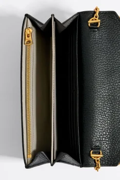 Mujer BIMBA Y LOLA Piel<Bolso Solapa Mini Piel Negro