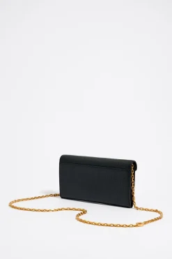 Mujer BIMBA Y LOLA Piel<Bolso Solapa Mini Piel Negro