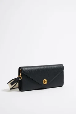 Mujer BIMBA Y LOLA Piel<Bolso Solapa Mini Piel Negro
