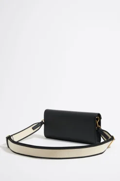 Mujer BIMBA Y LOLA Piel<Bolso Solapa Mini Piel Negro