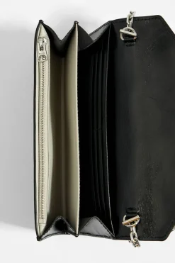 Mujer BIMBA Y LOLA Piel<Bolso Solapa Mini Piel Negro