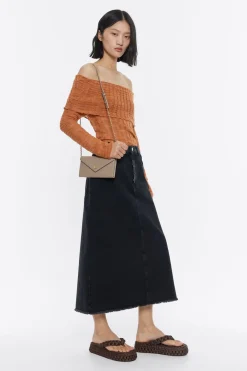 Mujer BIMBA Y LOLA Piel<Bolso Solapa Mini Piel Topo