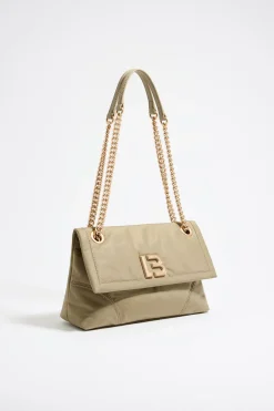 Mujer BIMBA Y LOLA Bolsos Nylon<Bolso Solapa Pequeno Caqui Claro