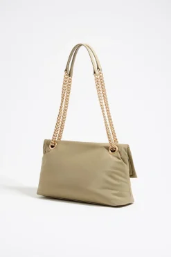 Mujer BIMBA Y LOLA Bolsos Nylon<Bolso Solapa Pequeno Caqui Claro