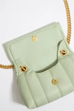 Mujer BIMBA Y LOLA Bolsos Piel<Bolso Solapa Pequeno Napa Verde Claro