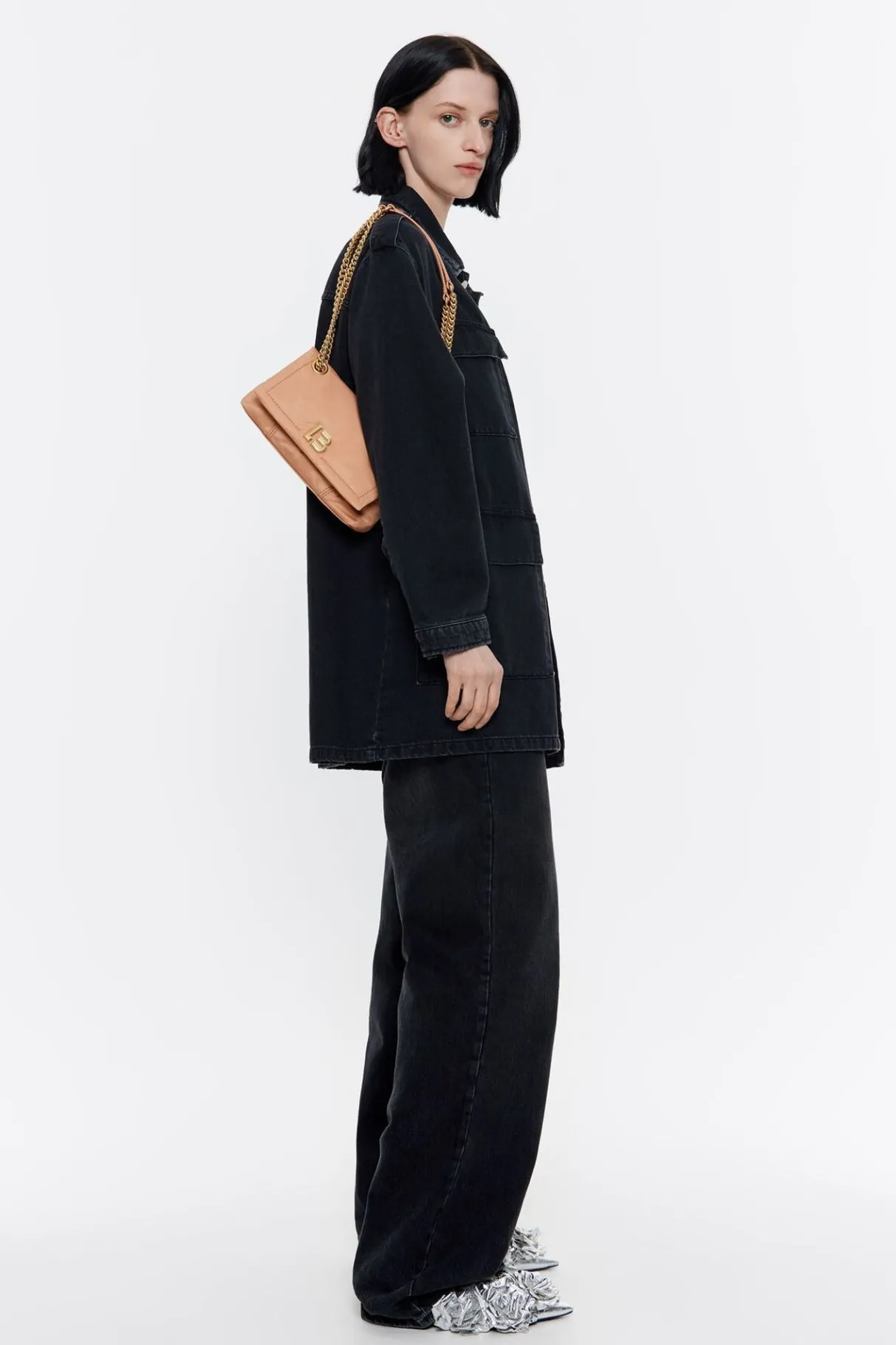 Mujer BIMBA Y LOLA Bolsos Nylon<Bolso Solapa Pequeno Nylon Arcilla