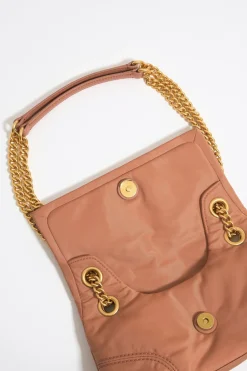 Mujer BIMBA Y LOLA Bolsos Nylon<Bolso Solapa Pequeno Nylon Arcilla