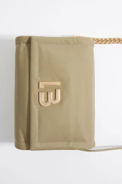 Mujer BIMBA Y LOLA Bolsos Nylon<Bolso Solapa Pequeno Nylon Caqui Claro