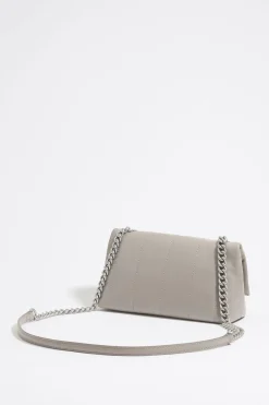 Mujer BIMBA Y LOLA Bolsos Piel<Bolso Solapa Pequeno Piel Gris Verdoso