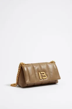 Mujer BIMBA Y LOLA Bolsos Piel<Bolso Solapa Pequeno Piel Napa Topo Oscuro