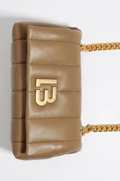 Mujer BIMBA Y LOLA Bolsos Piel<Bolso Solapa Pequeno Piel Napa Topo Oscuro