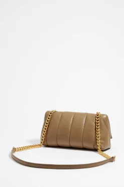 Mujer BIMBA Y LOLA Bolsos Piel<Bolso Solapa Pequeno Piel Napa Topo Oscuro