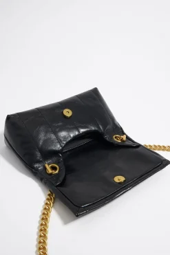Mujer BIMBA Y LOLA Bolsos Piel<Bolso Solapa Pequeno Piel Negro
