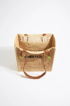 Mujer BIMBA Y LOLA Bolsos De Hombro<Bolso Tote Maxi Rafia Natural