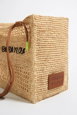 Mujer BIMBA Y LOLA Bolsos De Hombro<Bolso Tote Maxi Rafia Natural