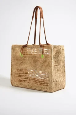 Mujer BIMBA Y LOLA Bolsos De Hombro<Bolso Tote Maxi Rafia Natural