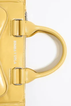 Mujer BIMBA Y LOLA Bolsos Pocket<Bolso Tote Pocket Mediano Piel Amarillo Topacio