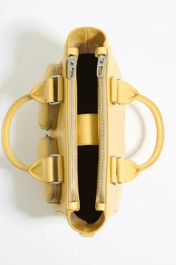 Mujer BIMBA Y LOLA Bolsos Pocket<Bolso Tote Pocket Mediano Piel Amarillo Topacio