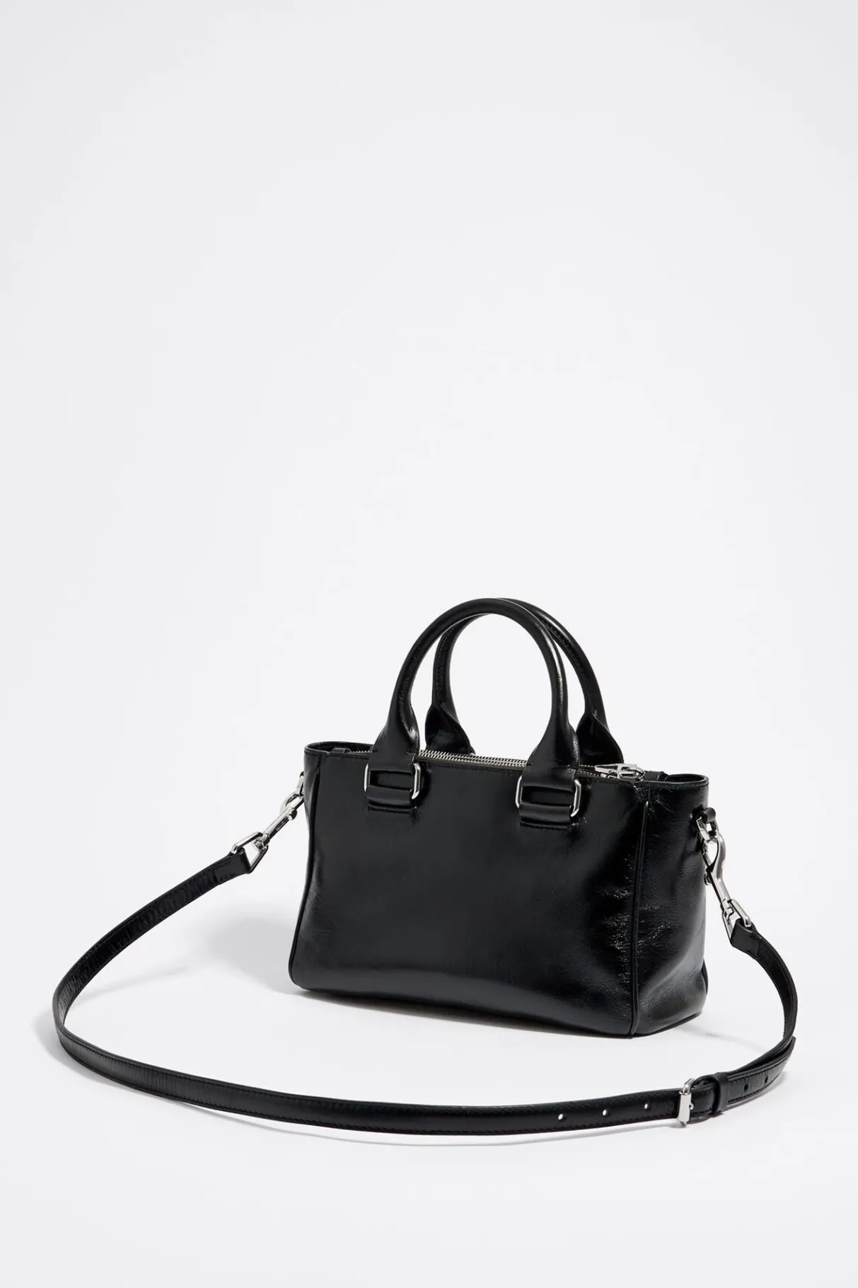 Mujer BIMBA Y LOLA Bolsos Pocket<Bolso Tote Pocket Mediano Piel Negro