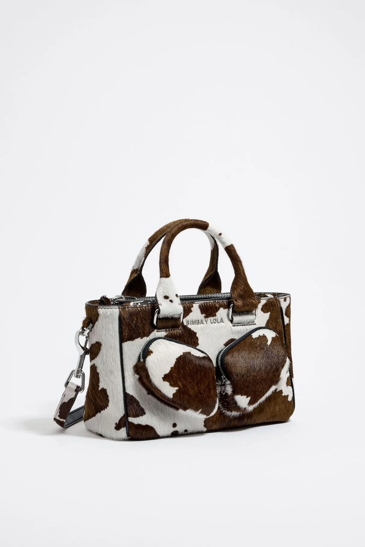 Mujer BIMBA Y LOLA Bolsos Pocket<Bolso Tote Pocket Mediano Piel Print Vaca
