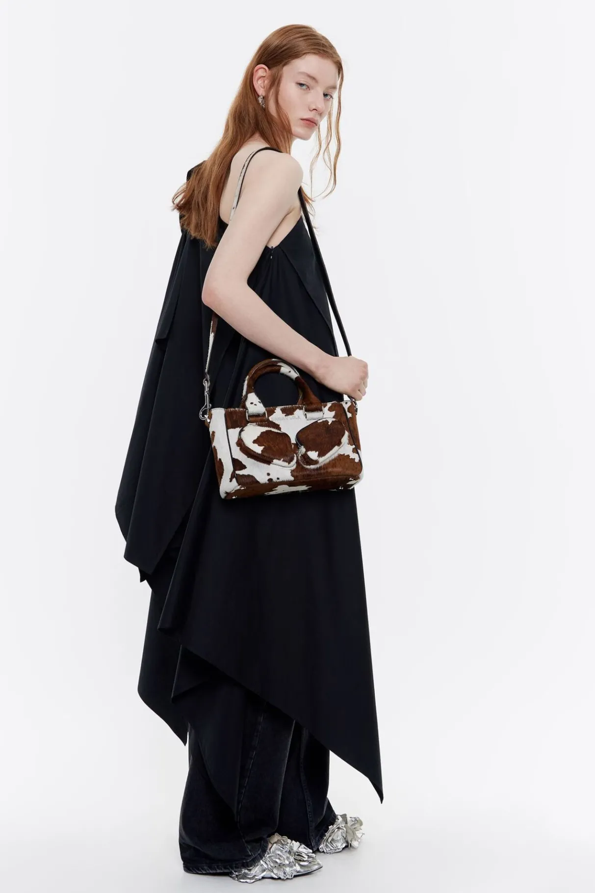 Mujer BIMBA Y LOLA Bolsos Pocket<Bolso Tote Pocket Mediano Piel Print Vaca