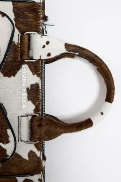 Mujer BIMBA Y LOLA Bolsos Pocket<Bolso Tote Pocket Mediano Piel Print Vaca