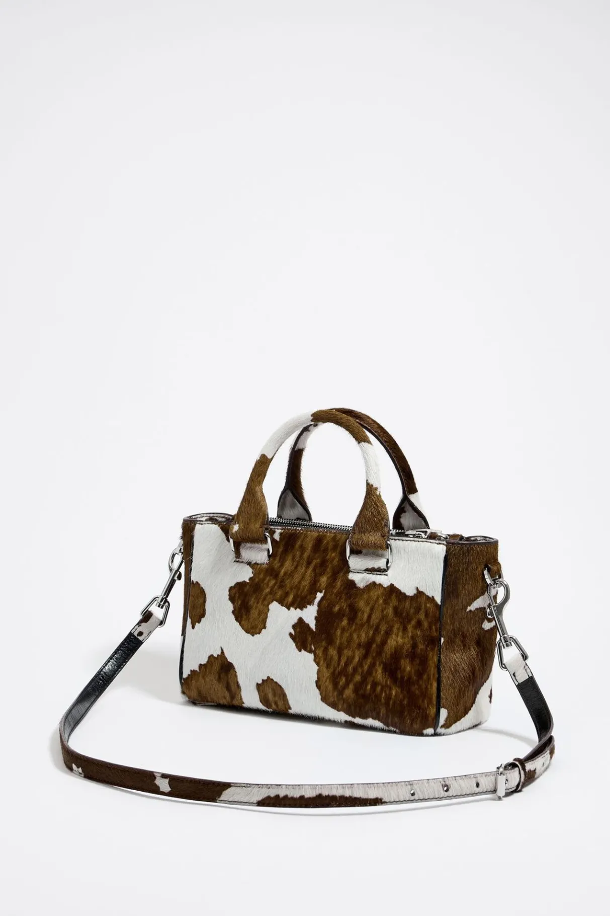 Mujer BIMBA Y LOLA Bolsos Pocket<Bolso Tote Pocket Mediano Piel Print Vaca