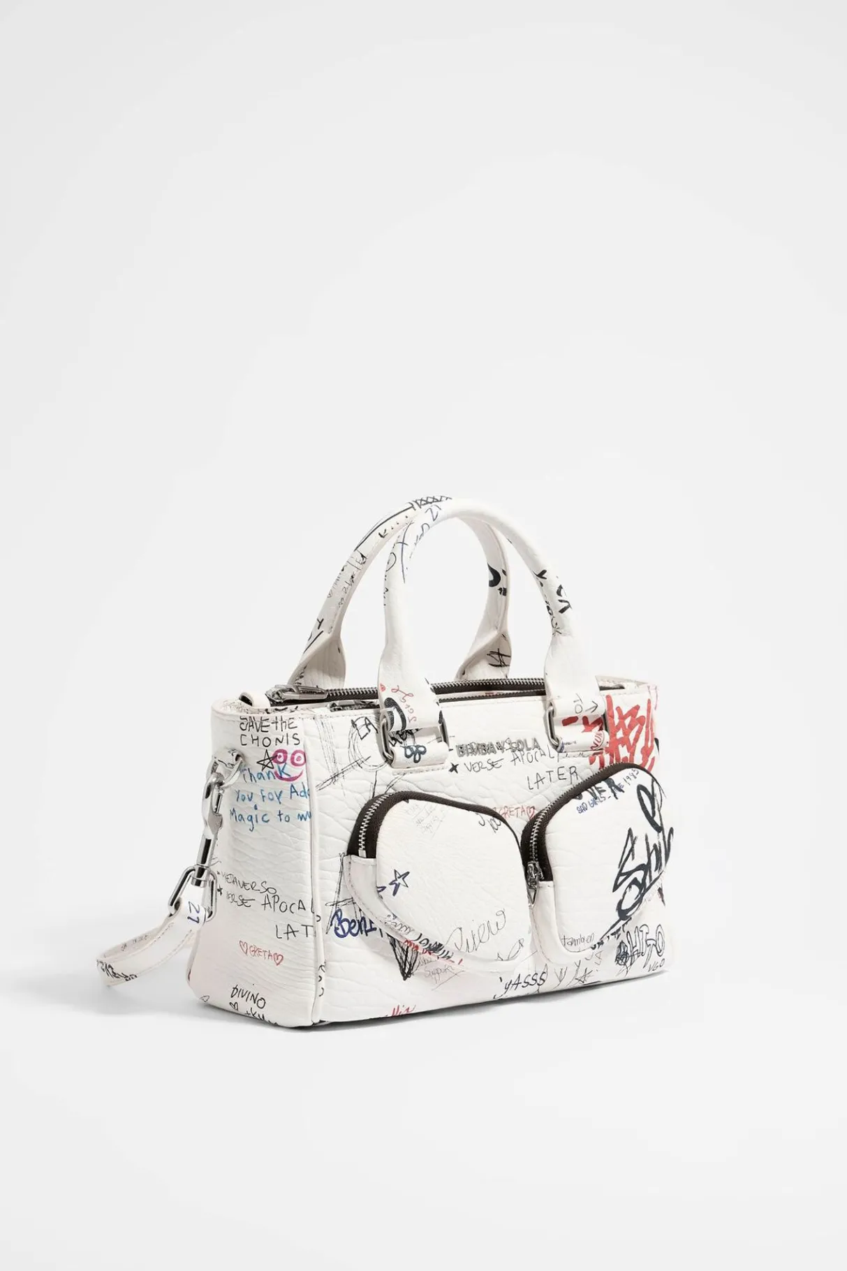 Mujer BIMBA Y LOLA Bolsos Pocket<Bolso Tote Pocket Mediano Piel Wall Is Love