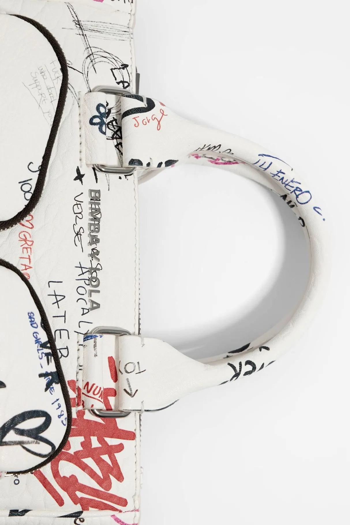 Mujer BIMBA Y LOLA Bolsos Pocket<Bolso Tote Pocket Mediano Piel Wall Is Love