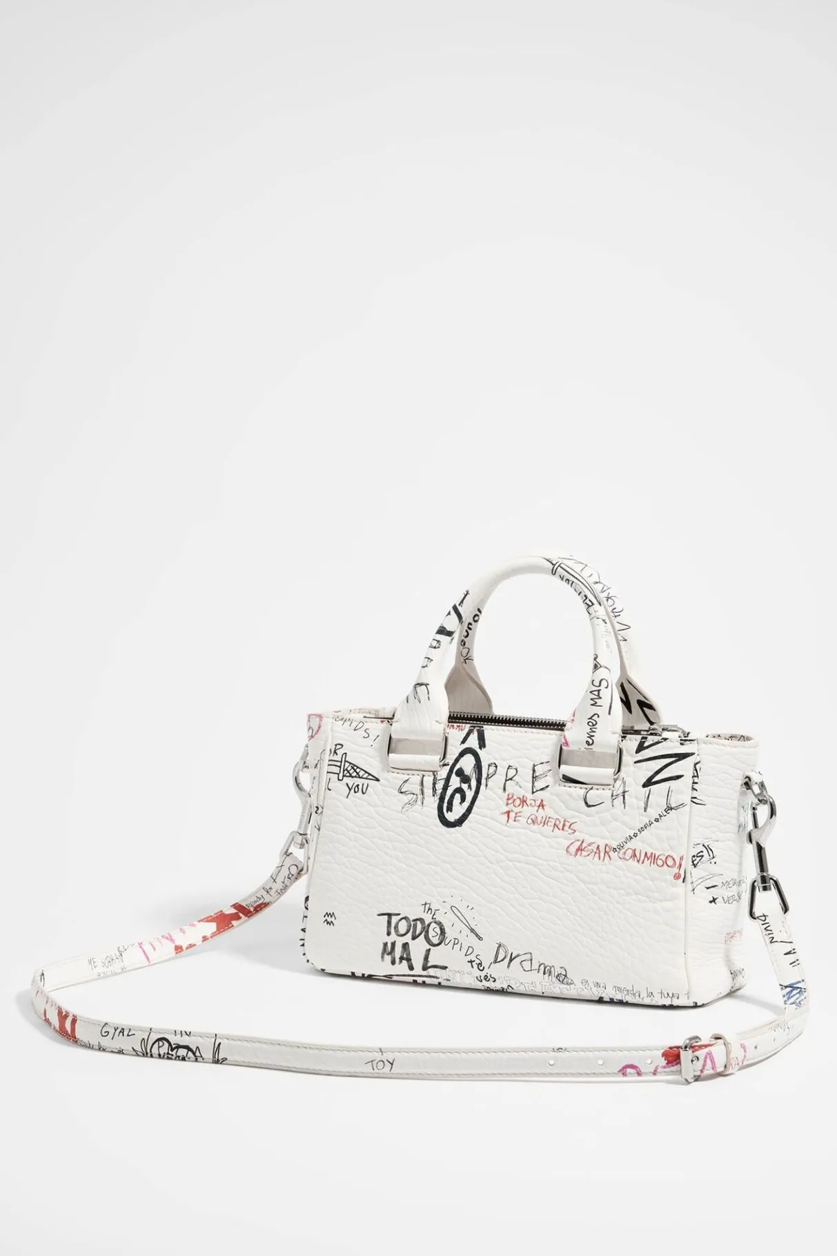 Mujer BIMBA Y LOLA Bolsos Pocket<Bolso Tote Pocket Mediano Piel Wall Is Love