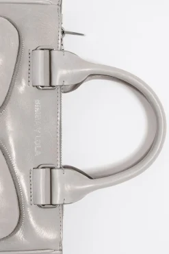 Mujer BIMBA Y LOLA Bolsos Pocket<Bolso Tote Pocket Mediano Piel Gris