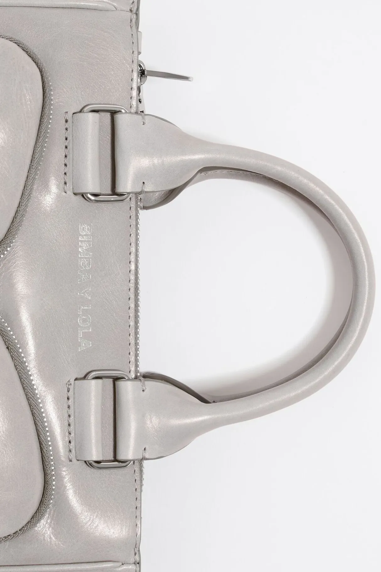 Mujer BIMBA Y LOLA Bolsos Pocket<Bolso Tote Pocket Mediano Piel Gris