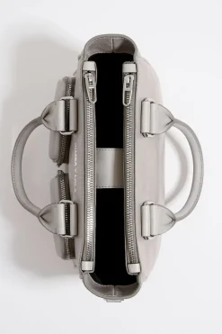 Mujer BIMBA Y LOLA Bolsos Pocket<Bolso Tote Pocket Mediano Piel Gris