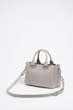 Mujer BIMBA Y LOLA Bolsos Pocket<Bolso Tote Pocket Mediano Piel Gris