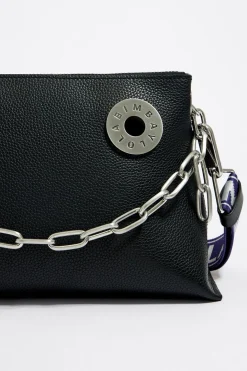 Mujer BIMBA Y LOLA Bolsos Piel<Bolso Trapecio Mediano Piel Negro