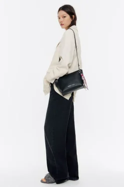 Mujer BIMBA Y LOLA Bolsos Piel<Bolso Trapecio Mediano Piel Negro