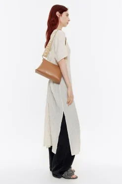 Mujer BIMBA Y LOLA Bolsos Piel<Bolso Trapecio Pequeno Piel Miel