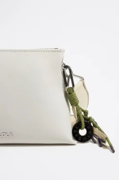 Mujer BIMBA Y LOLA Bolsos Piel<Bolso Trapecio Pequeno Piel Blanco Roto