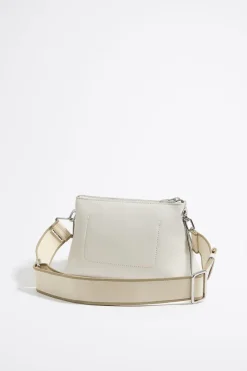 Mujer BIMBA Y LOLA Bolsos Piel<Bolso Trapecio Pequeno Piel Blanco Roto