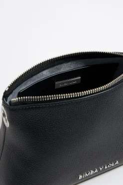 Mujer BIMBA Y LOLA Bolsos Piel<Bolso Trapecio Pequeno Piel Negro