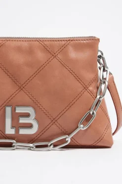 Mujer BIMBA Y LOLA Bolsos Piel<Bolso Trapecio Pequeno Piel Rosa Empolvado