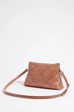 Mujer BIMBA Y LOLA Bolsos Piel<Bolso Trapecio Pequeno Piel Rosa Empolvado