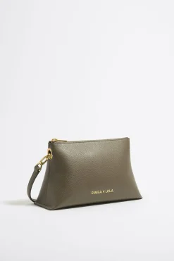 Mujer BIMBA Y LOLA Bolsos Piel<Bolso Trapecio Pequeno Piel Caqui