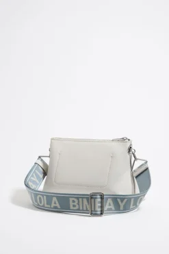 Mujer BIMBA Y LOLA Bolsos Piel<Bolso Trapecio Pequeno Piel Blanco Roto