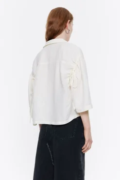 Mujer BIMBA Y LOLA Camisas<Camisa Boxy Lino Marfil