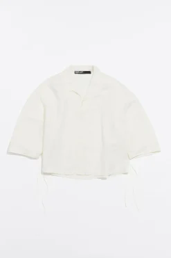 Mujer BIMBA Y LOLA Camisas<Camisa Boxy Lino Marfil