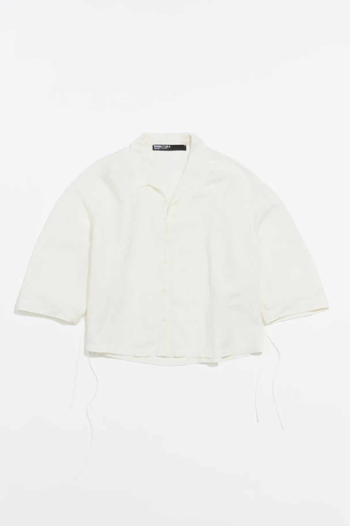 Mujer BIMBA Y LOLA Camisas<Camisa Boxy Lino Marfil