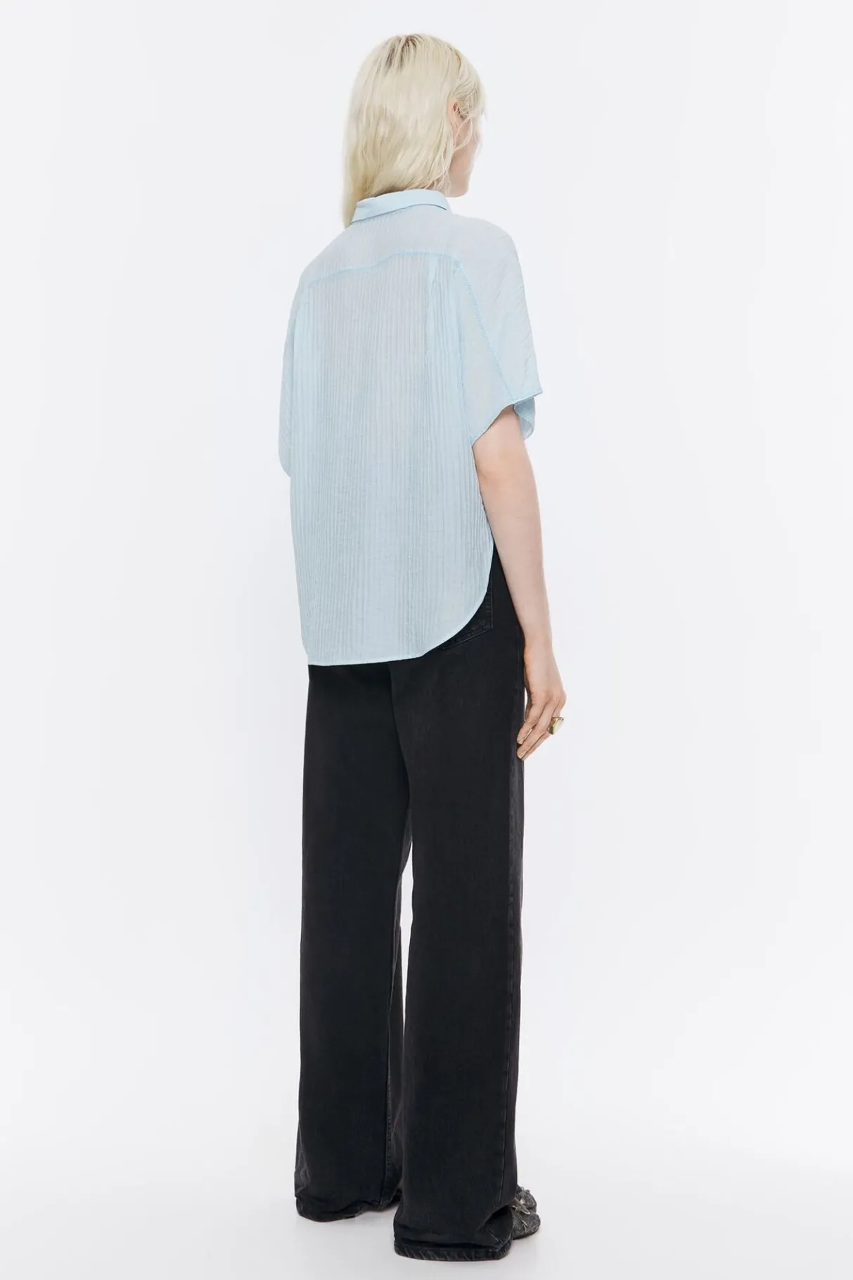 Mujer BIMBA Y LOLA Camisas<Camisa Capa Corta Azul Claro