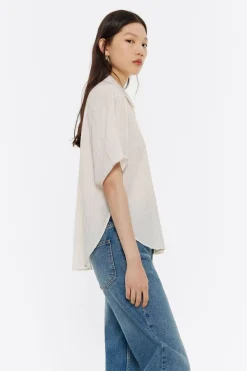 Mujer BIMBA Y LOLA Camisas<Camisa Capa Corta Marfil